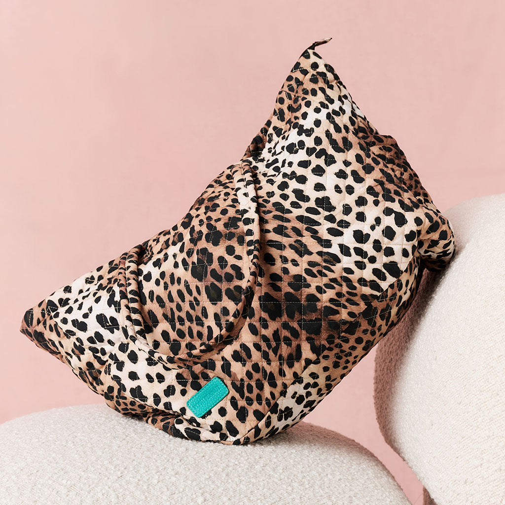 Loretta Leopard Quilted Tote Bag