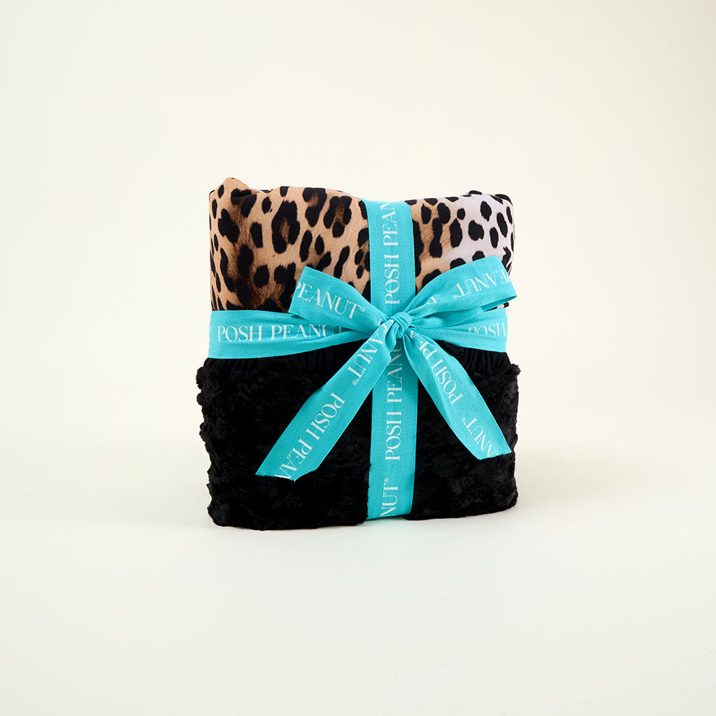 Loretta Leopard Minky Ruffled Luxe Patoo® Blanket