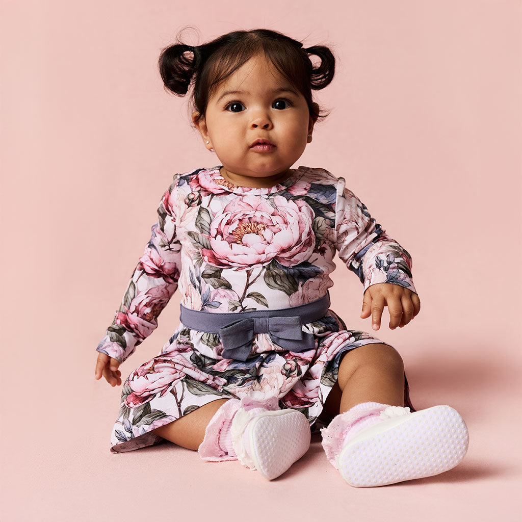 Aster Bow Twirl Bodysuit Dress