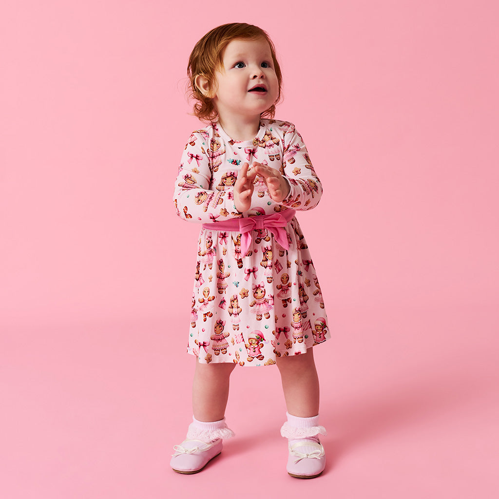 Ginger Posh Bow Twirl Bodysuit Dress