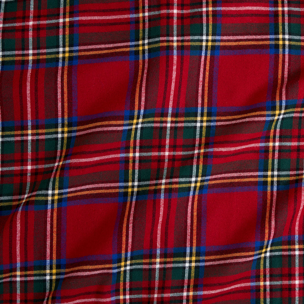 Red Tartan Plaid Flannelette Luxe Pajama Set