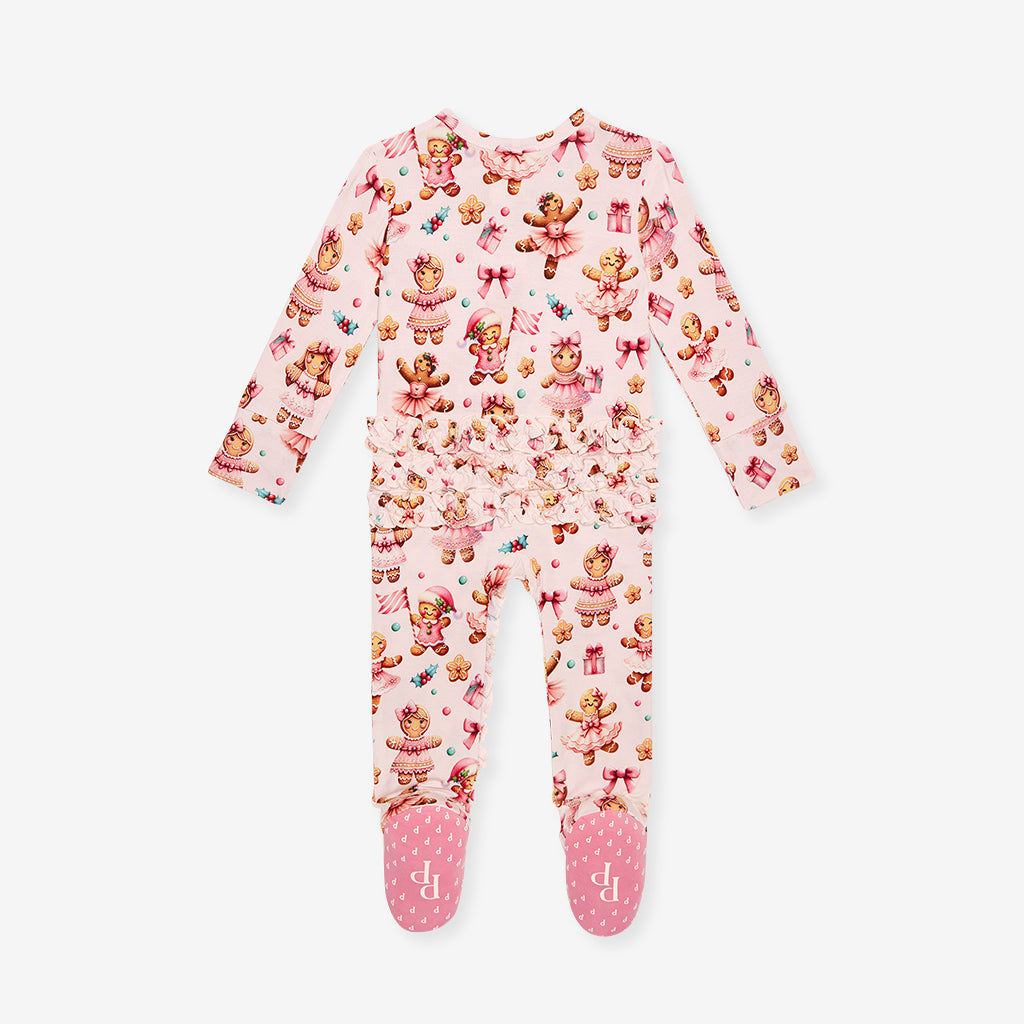 Ginger Posh Footie Ruffled Zippered One Piece