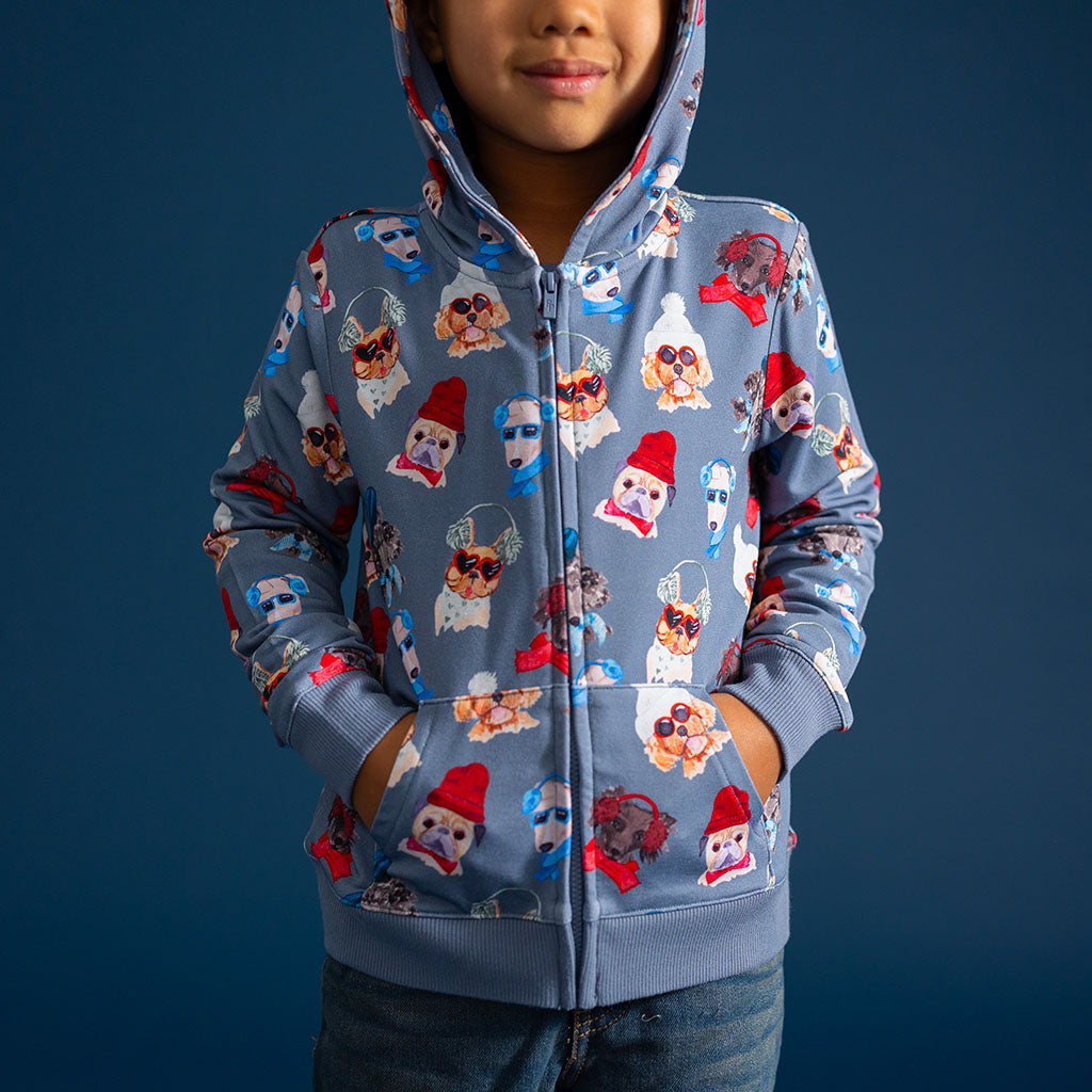 Quinlyn French Terry Zippered Hoodie