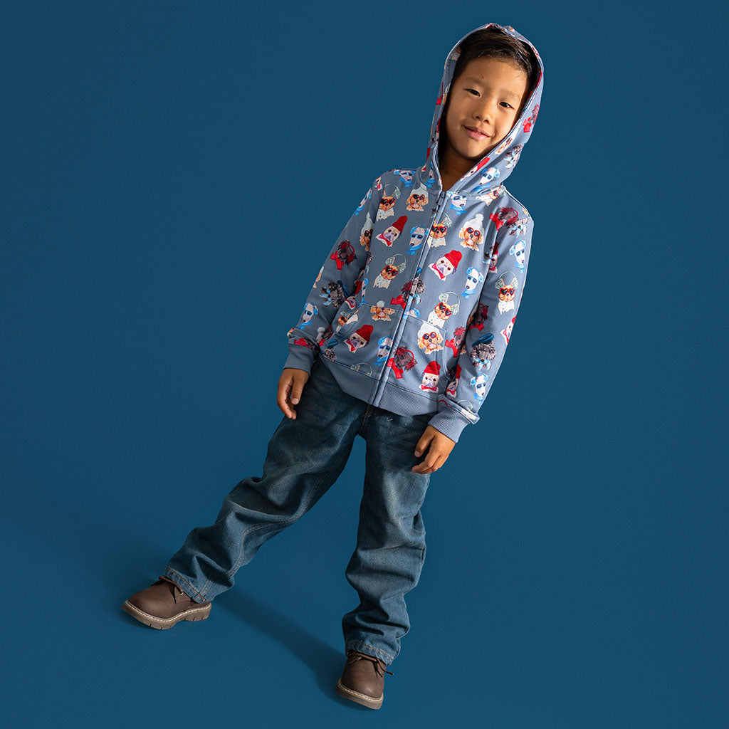 Quinlyn French Terry Zippered Hoodie