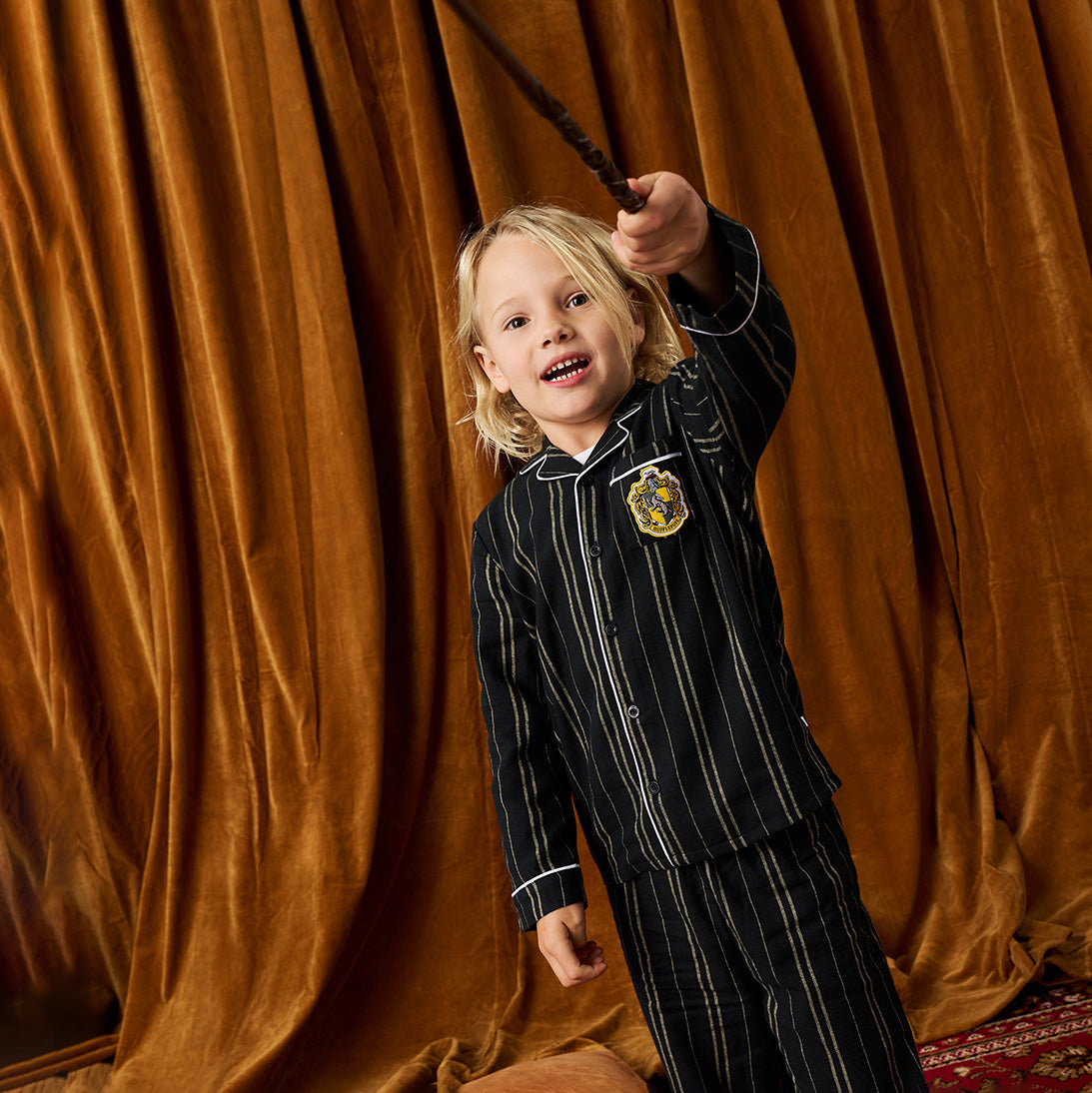 Hufflepuff Classic Stripe Flannelette Luxe Pajama Set