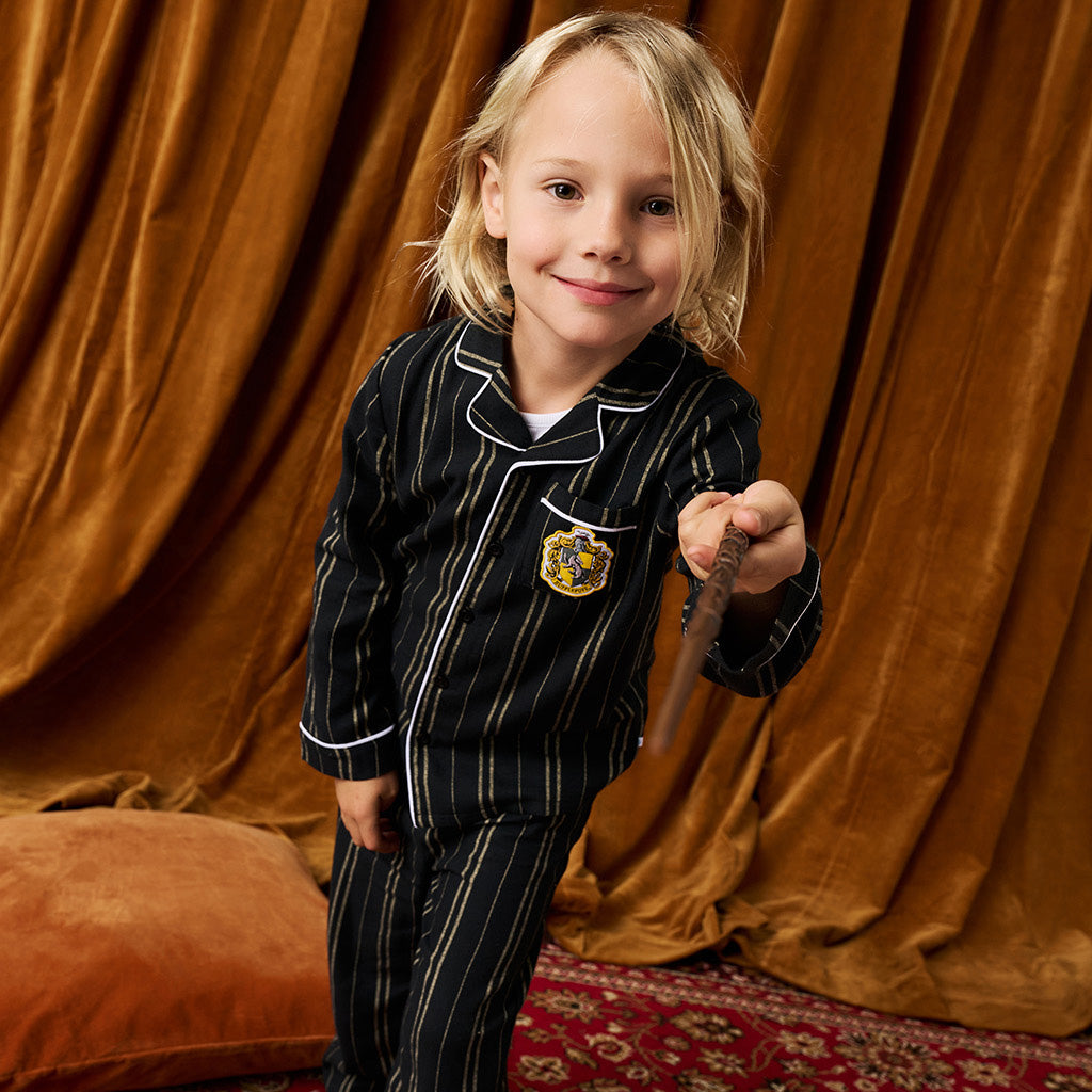 Hufflepuff Classic Stripe Flannelette Luxe Pajama Set
