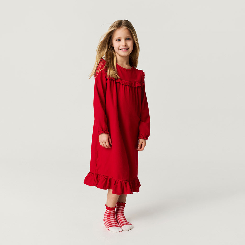 Garnet Red Flannelette Nightgown