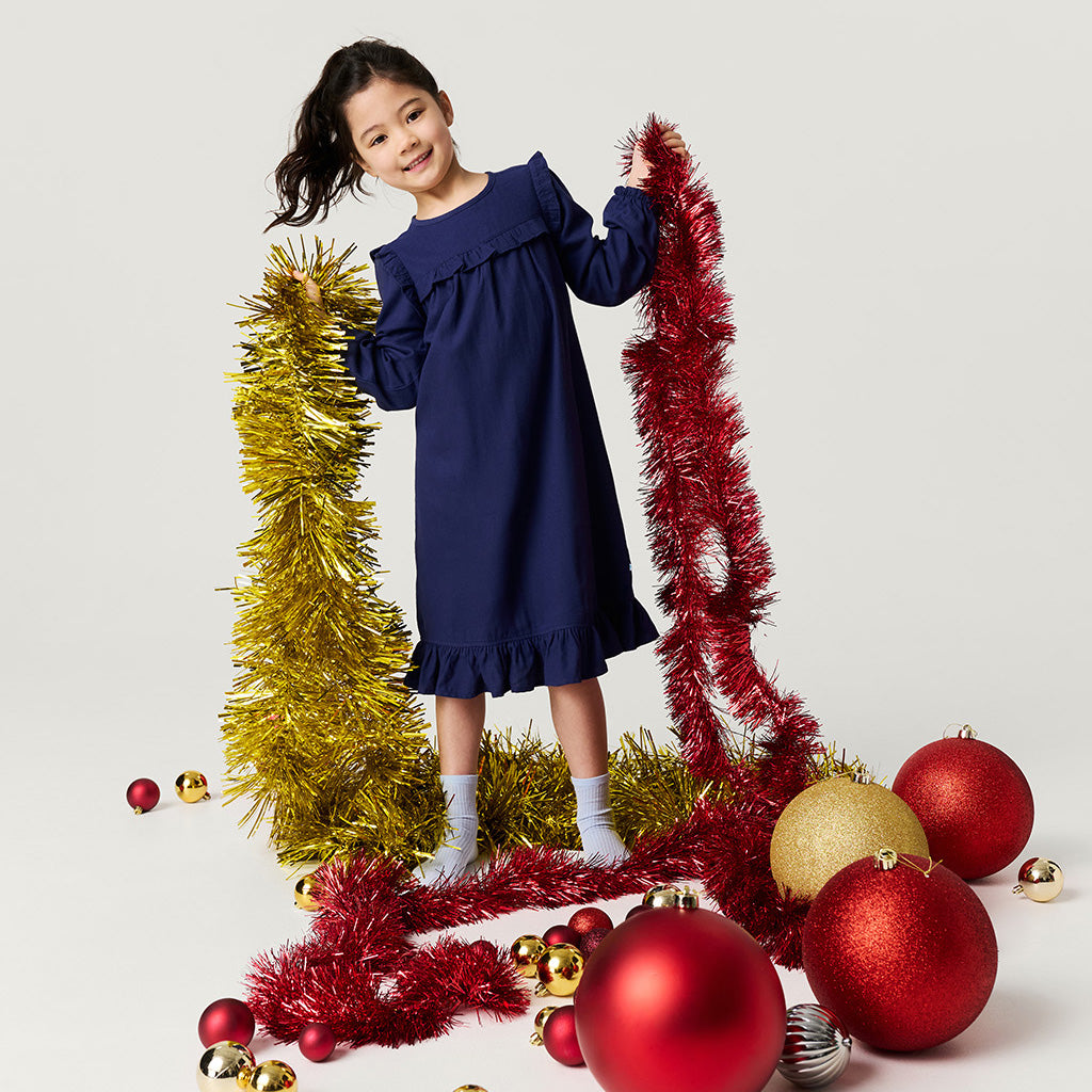 Navy Flannelette Nightgown
