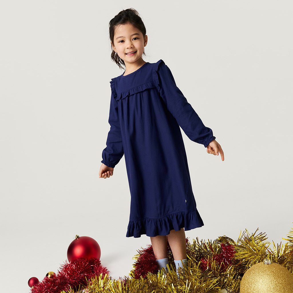 Navy Flannelette Nightgown