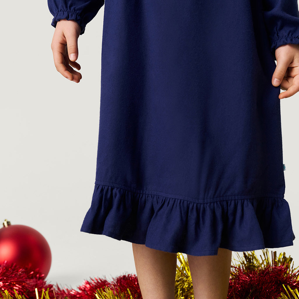 Navy Flannelette Nightgown