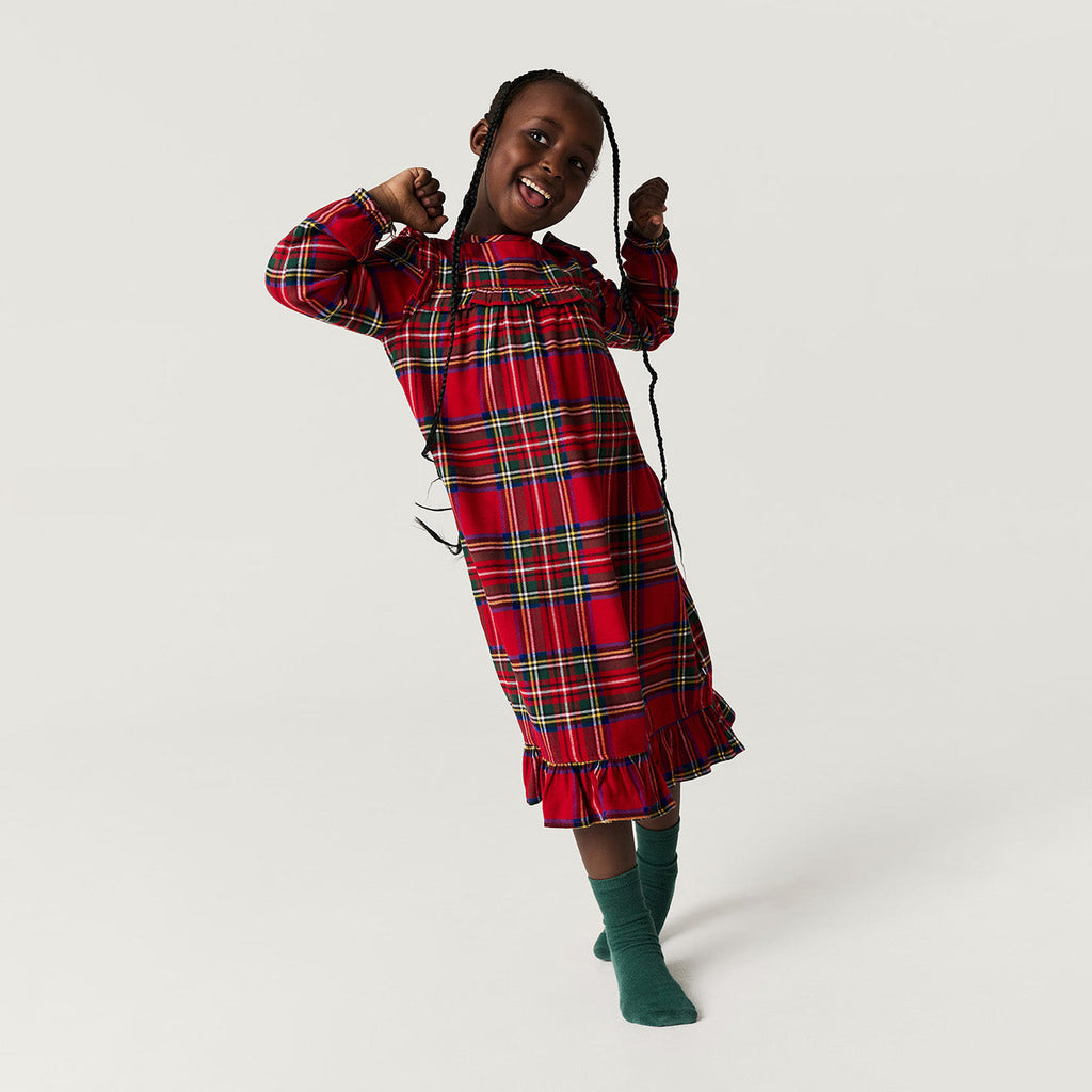Red Tartan Plaid Flannelette Nightgown