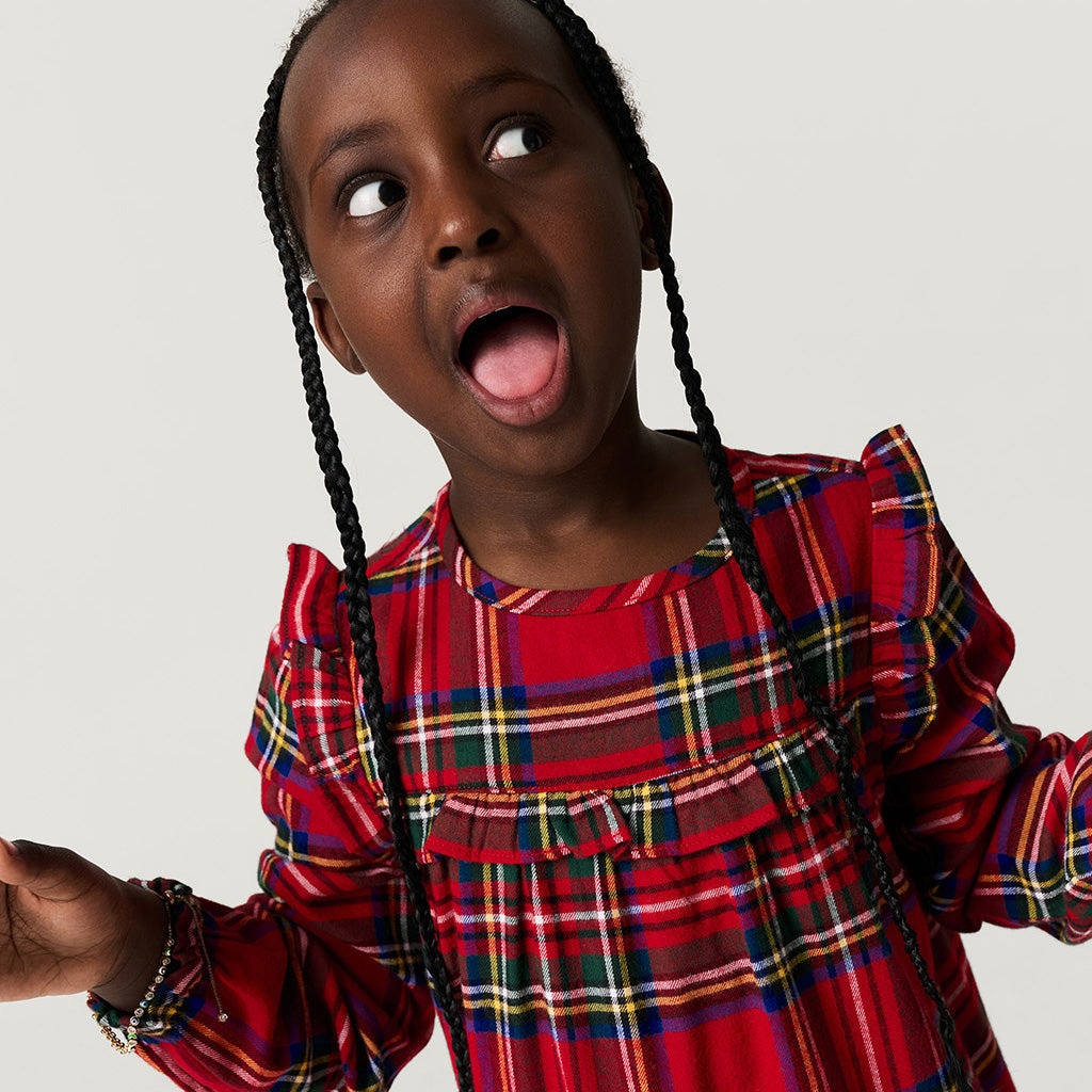 Red Tartan Plaid Flannelette Nightgown