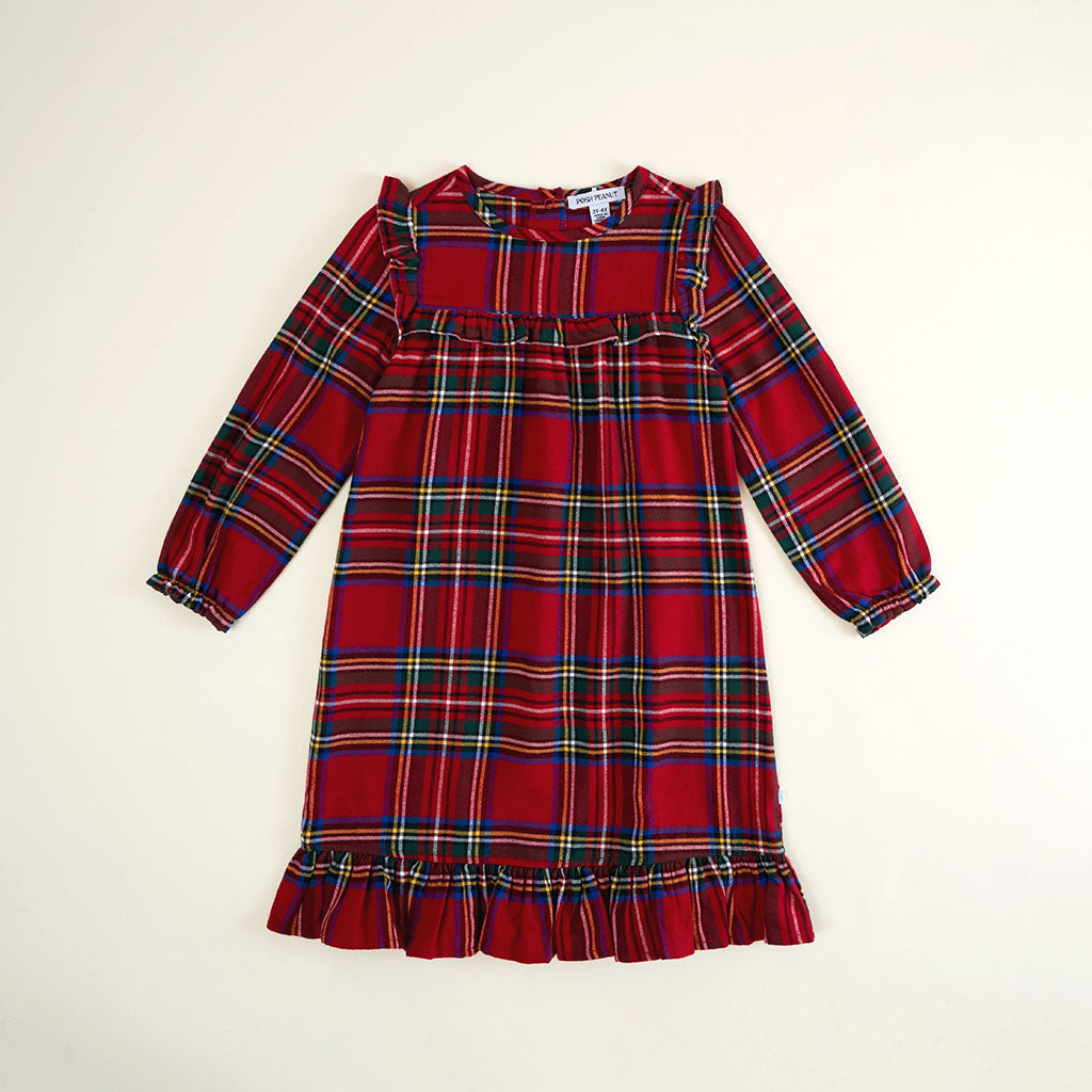 Red Tartan Plaid Flannelette Nightgown