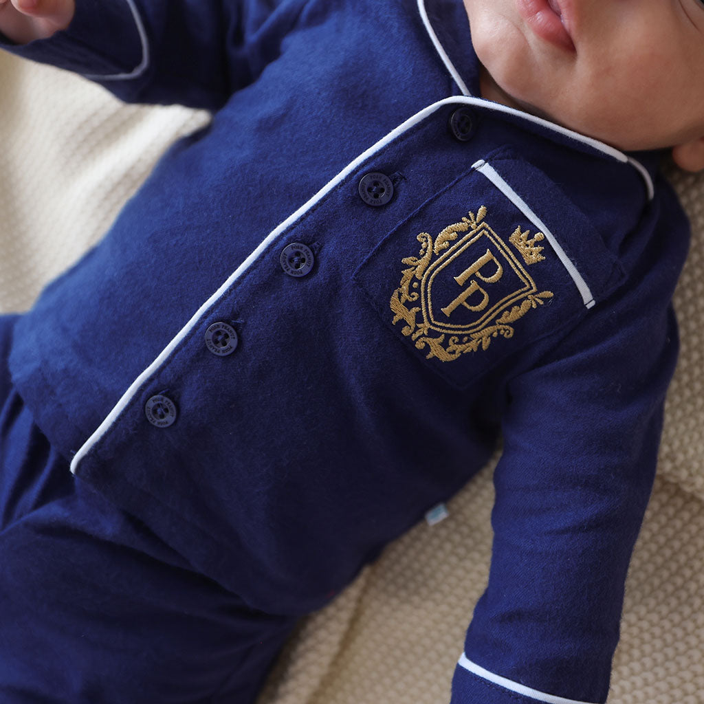Navy Flannelette Luxe Pajama Set