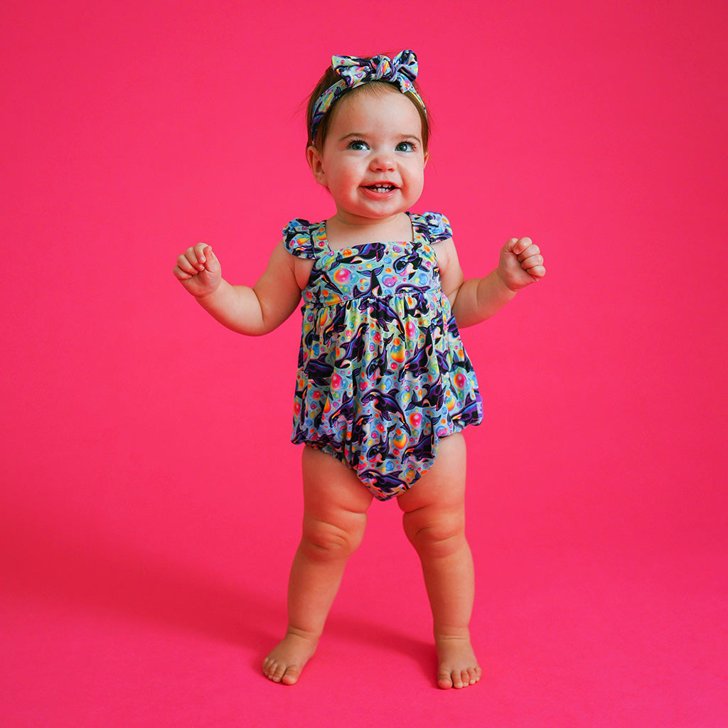 Lisa Frank® Max Splash Ruffled Bubble Romper
