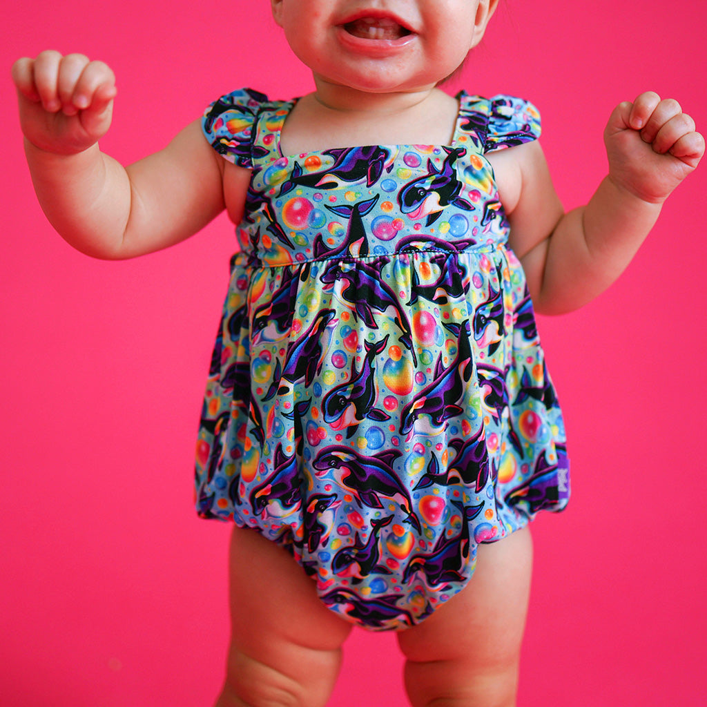 Lisa Frank® Max Splash Ruffled Bubble Romper