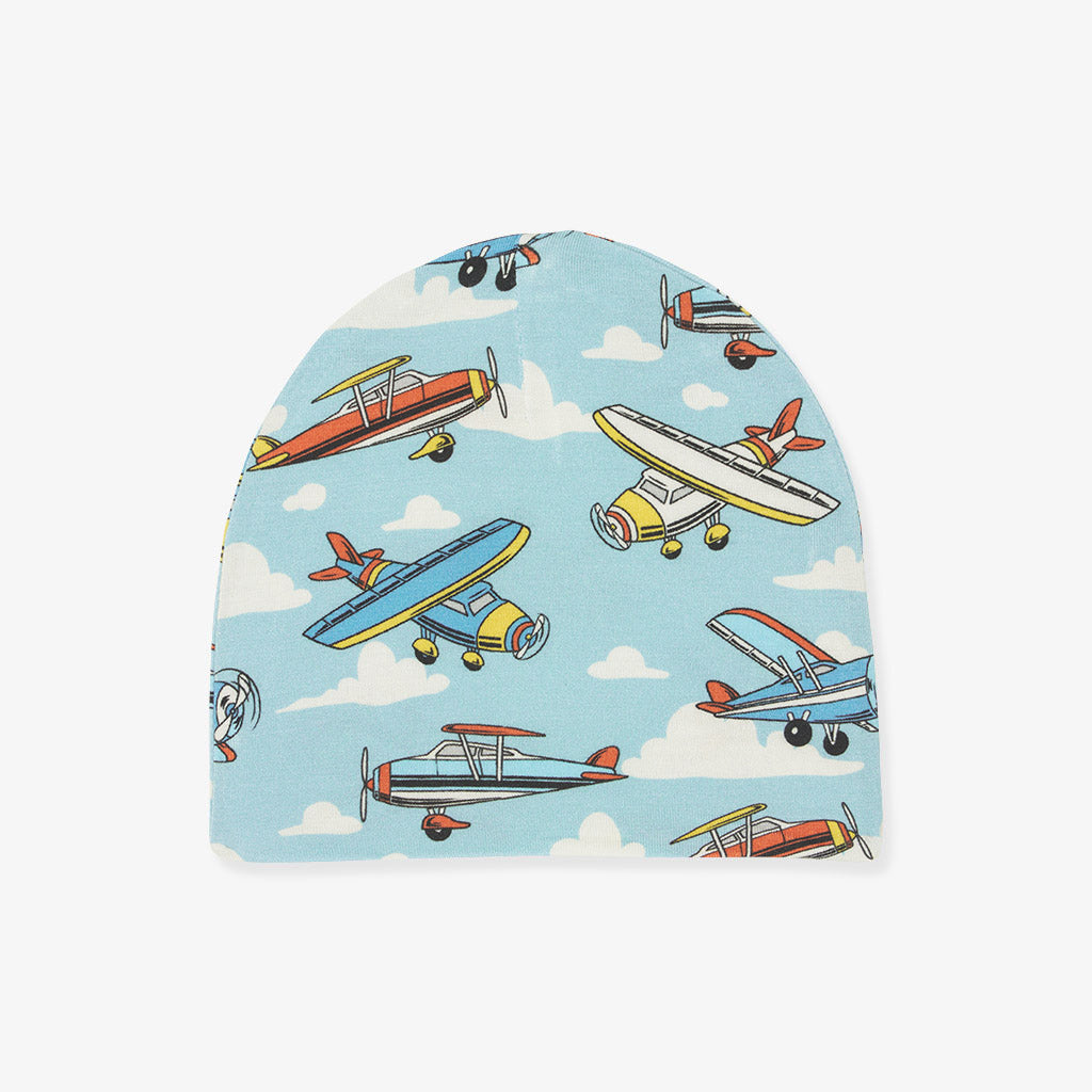 Posh Planes Swaddle Beanie Set