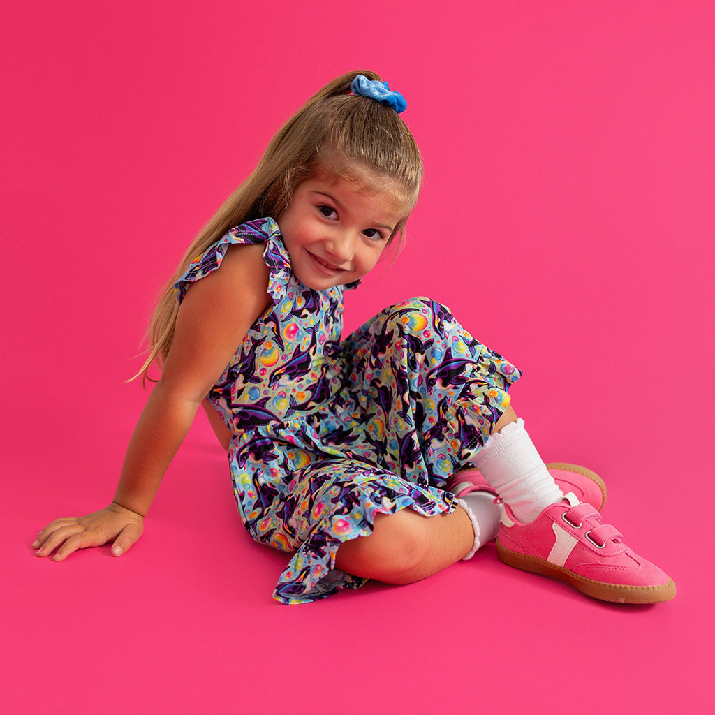 Lisa Frank® Max Splash Tie Back Ruffled Twirl Dress