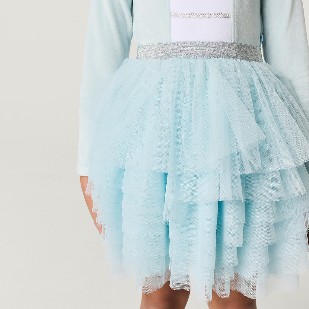 Posh Icy Blue Nutcracker Velour Tulle Dress