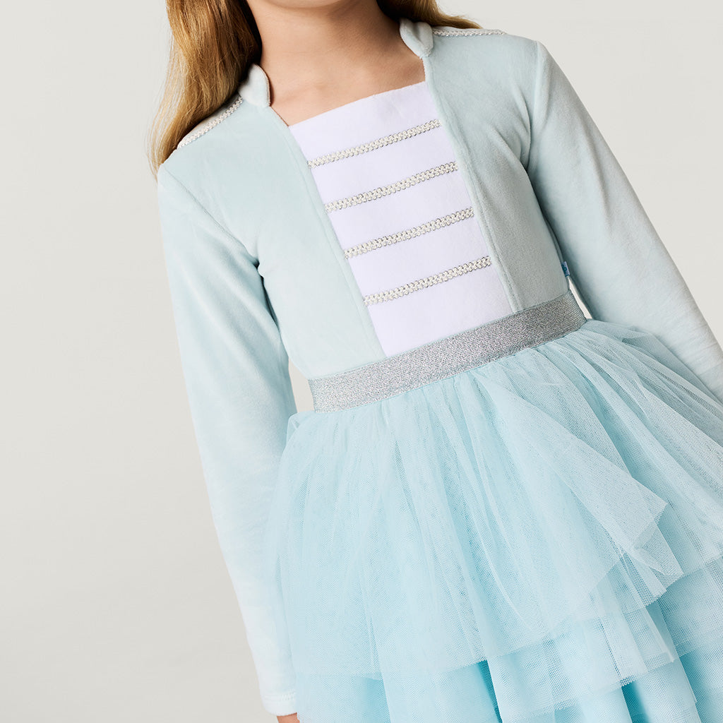 Posh Icy Blue Nutcracker Velour Tulle Dress