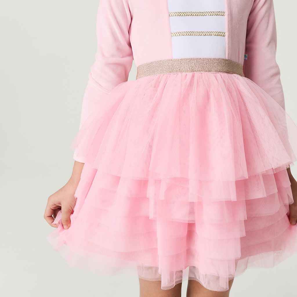 Posh Pink Nutcracker Velour Tulle Dress
