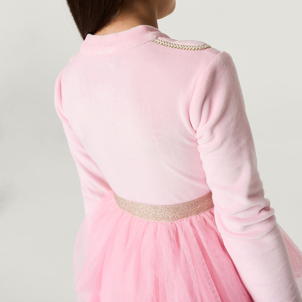 Posh Pink Nutcracker Velour Tulle Dress