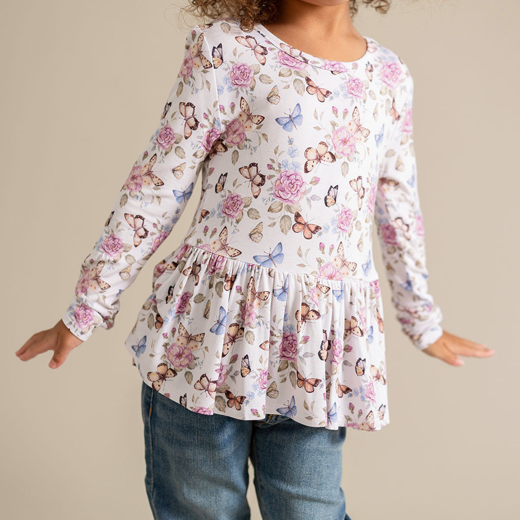 Mariselle Long Sleeve Peplum
