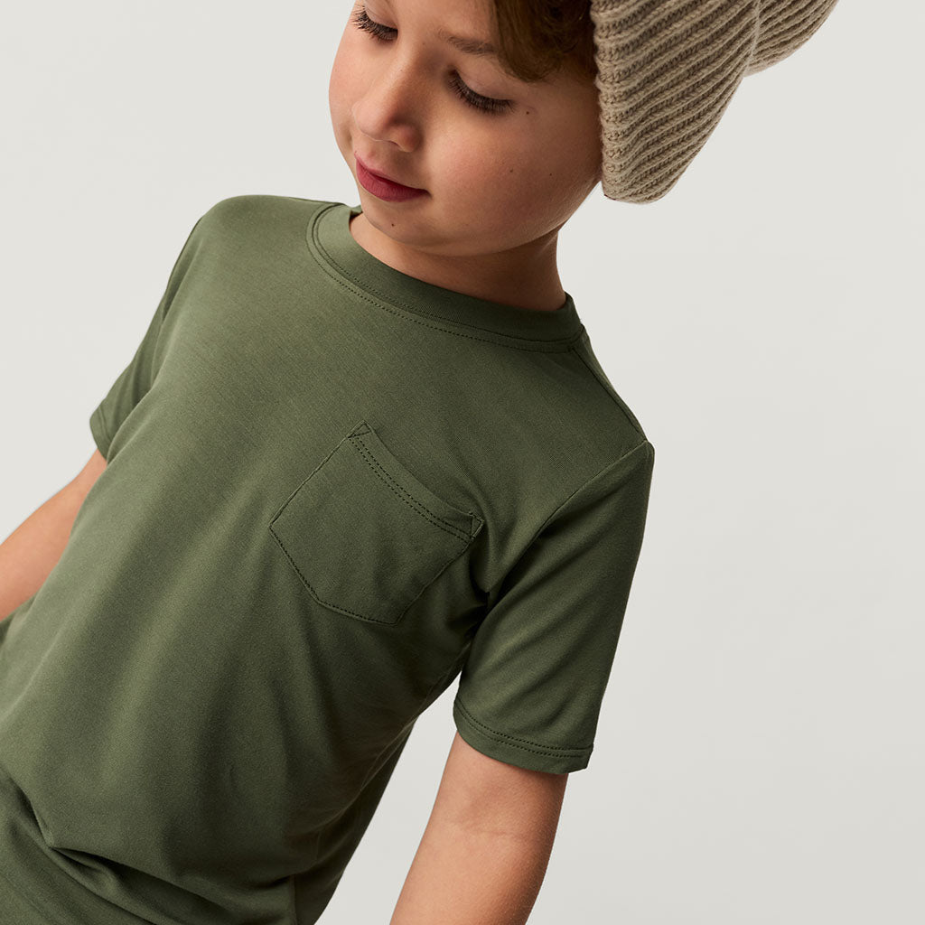 Olive Pocket Tee