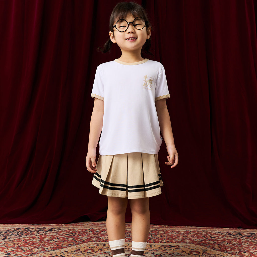 Khaki Varsity League French Terry Varsity Skort