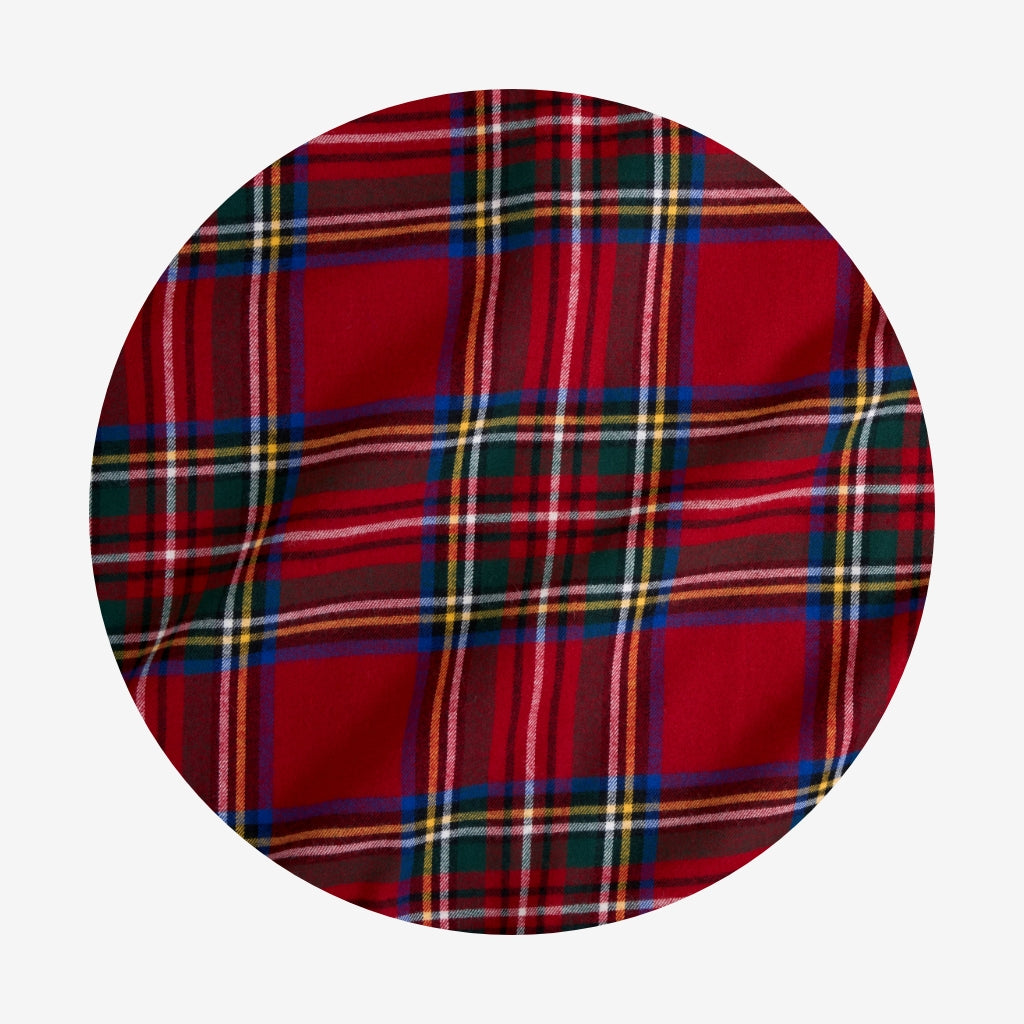 Red Tartan Plaid Flannelette Luxe Pajama Set